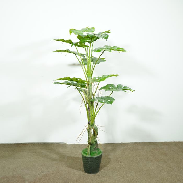 Indoor Artificial Monstera Potted Plant Bonsai Tree