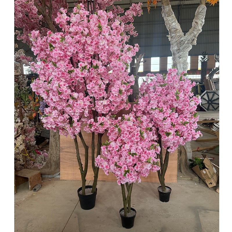 Faux Sakura Plant For Indoor Decoration factory