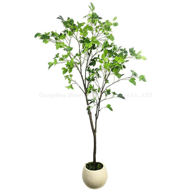 Potted Faux Greenery Ficus Plant