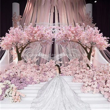 Pink Artificial Sakura Tree Arch