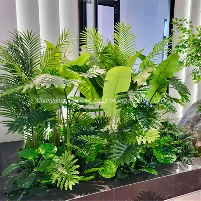 Realistic Faux Tropical Greenery Arrangement