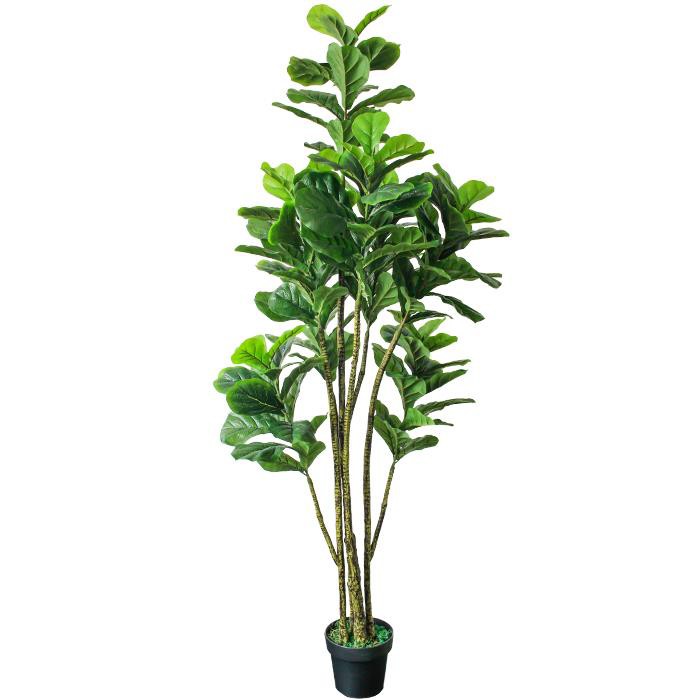 Artificial Potted Ficus Lyrata Plant for Decoration