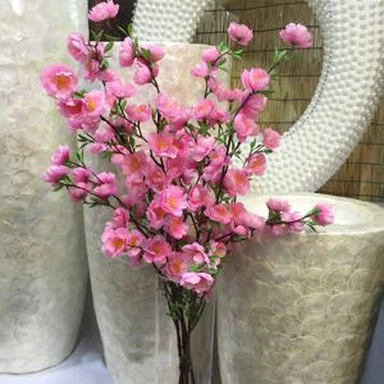6 Forks Artificial Peach Blossom Branches