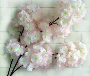 Artificial 3 Forks Cherry Blossom Branch