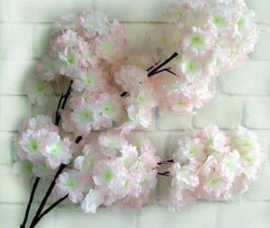 Artificial 3 Forks Cherry Blossom Branch