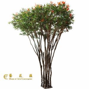 Artificial Mini Potted Red Maple Tree