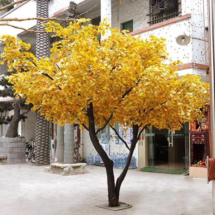 Artificial Banyan Tree Golden Leaves Large Decorative Plants