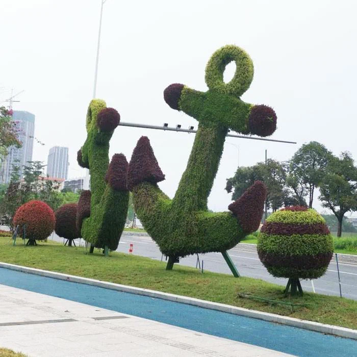 Artificial Geometric Green Animal Landscaping Sculpture5