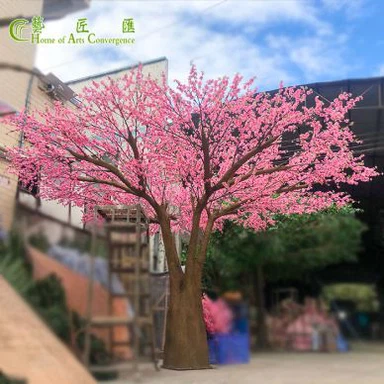 Bespoke Large Peach Blossom Tree Design For Restaurant