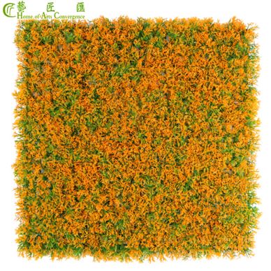 Orange Artificial Plant Walls Boxwood Wall Covering
