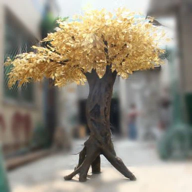 Outdoor Faux Golden Banyan Tree