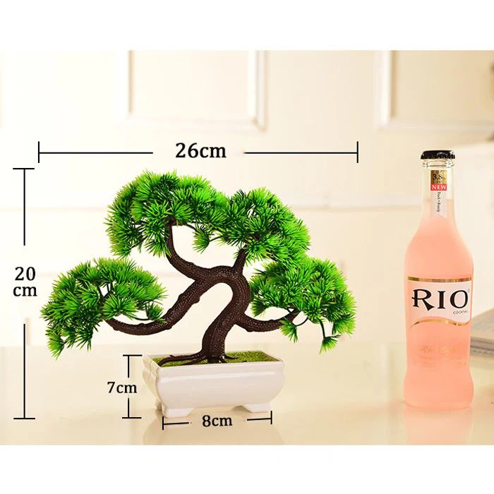 Artificial Bonsai Plant Guest Greeting Pine