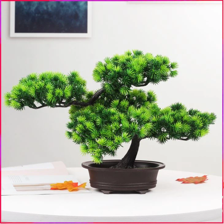 Artificial Bonsai Plant Guest Greeting Pine