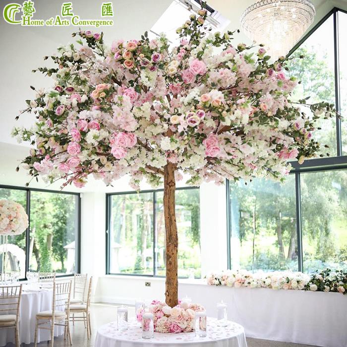 Faux Wisteria Tree Table Centerpiece