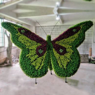 Artificial Green Butterfly Topiary Landscaping