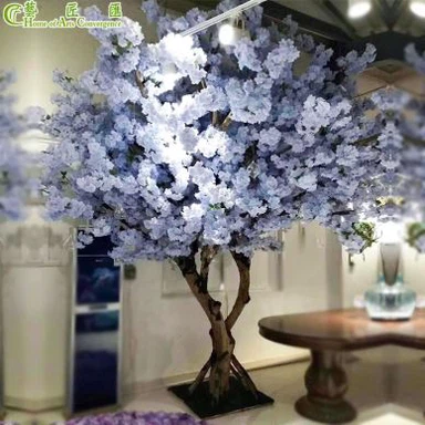 Cheap Artificial Blue Cherry Blossom Trees