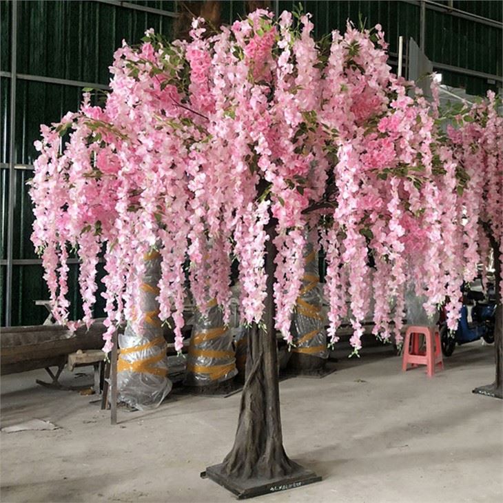 Large Artificial Wisteria Flowering Blossom Trees