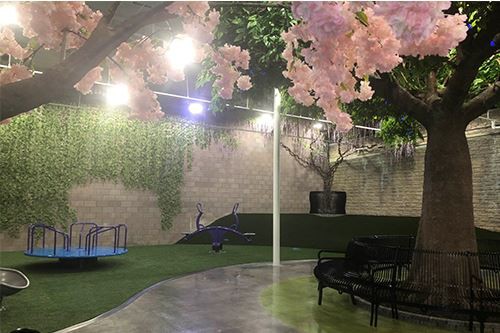 Custom Large Artificial Trees And Green Wall Panels Applied In Bowling Alley ...